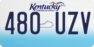 KY license plate 480UZV