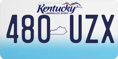 KY license plate 480UZX