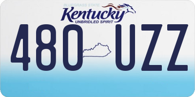 KY license plate 480UZZ