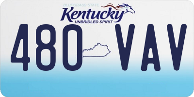 KY license plate 480VAV