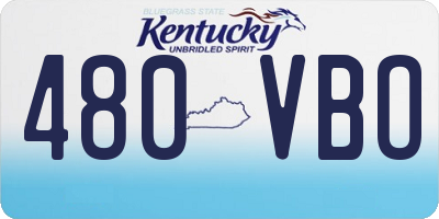 KY license plate 480VBO