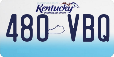 KY license plate 480VBQ