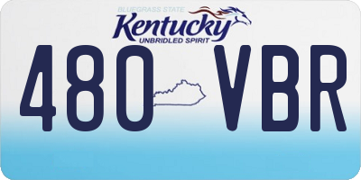 KY license plate 480VBR