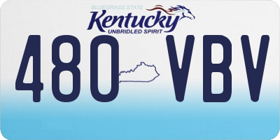 KY license plate 480VBV