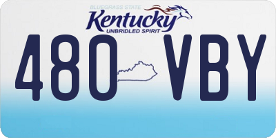 KY license plate 480VBY