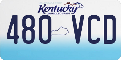 KY license plate 480VCD