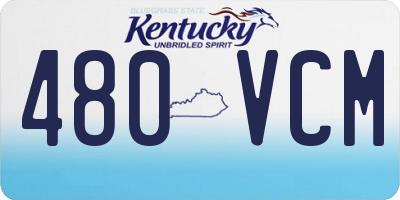 KY license plate 480VCM