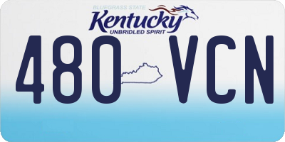 KY license plate 480VCN