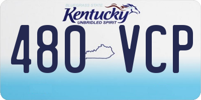 KY license plate 480VCP