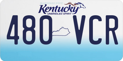 KY license plate 480VCR