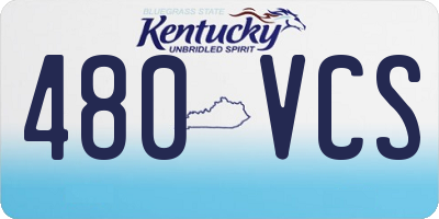 KY license plate 480VCS