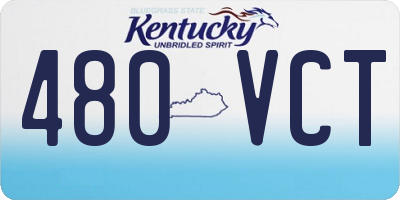 KY license plate 480VCT