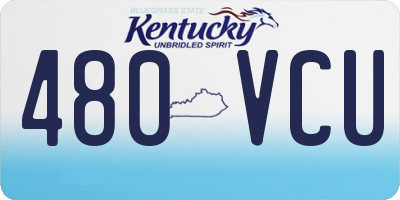 KY license plate 480VCU