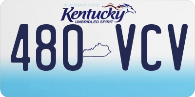 KY license plate 480VCV