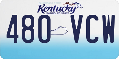 KY license plate 480VCW