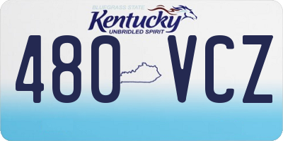 KY license plate 480VCZ