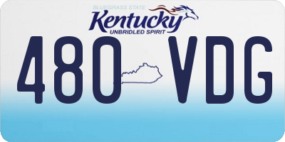 KY license plate 480VDG