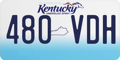 KY license plate 480VDH