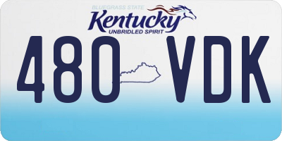 KY license plate 480VDK