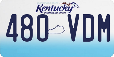 KY license plate 480VDM