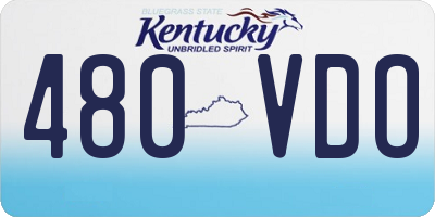 KY license plate 480VDO