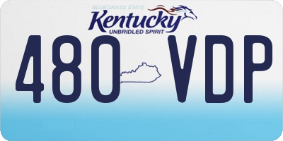 KY license plate 480VDP