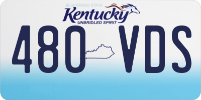KY license plate 480VDS