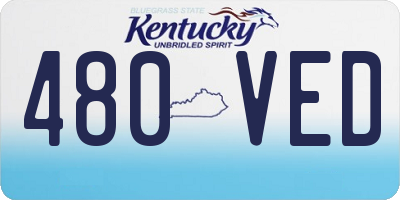 KY license plate 480VED