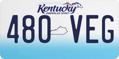 KY license plate 480VEG