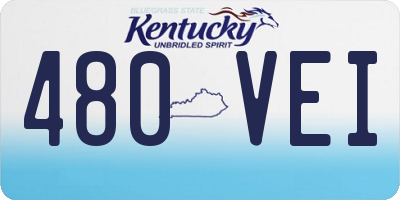 KY license plate 480VEI