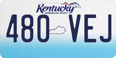 KY license plate 480VEJ