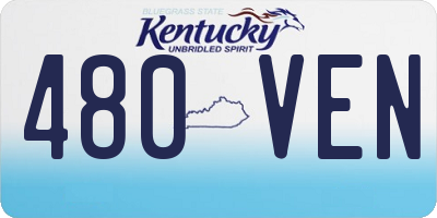 KY license plate 480VEN