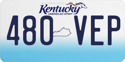 KY license plate 480VEP