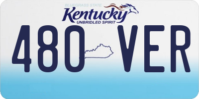 KY license plate 480VER