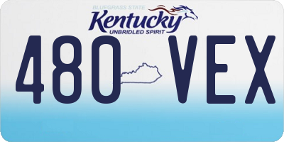 KY license plate 480VEX