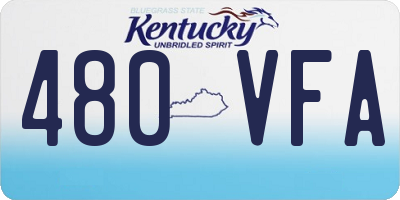 KY license plate 480VFA