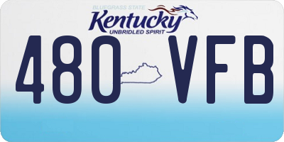 KY license plate 480VFB