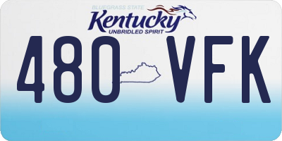 KY license plate 480VFK