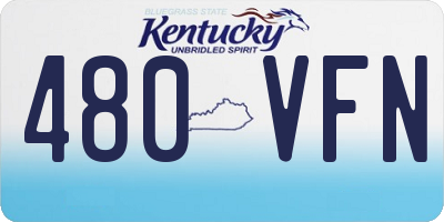 KY license plate 480VFN