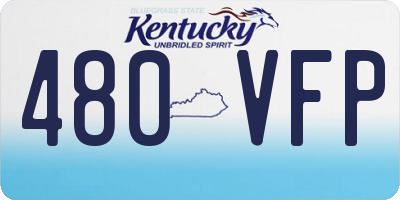 KY license plate 480VFP