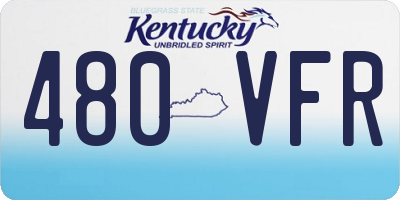 KY license plate 480VFR