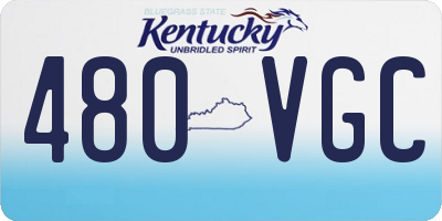 KY license plate 480VGC
