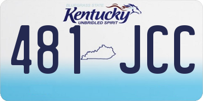 KY license plate 481JCC