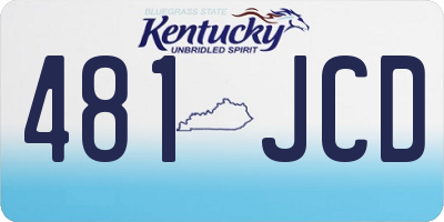 KY license plate 481JCD