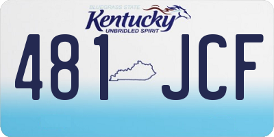 KY license plate 481JCF