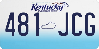 KY license plate 481JCG