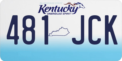 KY license plate 481JCK