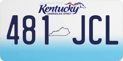 KY license plate 481JCL