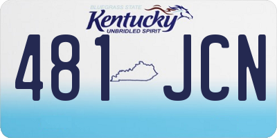 KY license plate 481JCN