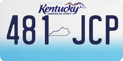 KY license plate 481JCP